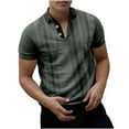 thumbnail image 1 of T-shirt pour Hommes à Manches Courtes T-Shirt pour Hommes à Manches Courtes Imprimé Col Rabattu Chandail T-Shirt Blouse, 1 of 3