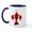 White/Navy Inside, variant on CafePress - Crawfish Fleur De Craw Mug - 11 oz Ceramic Mug - Novelty Coffee Tea Cup
