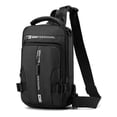 thumbnail image 2 of Pecheras Mochila Bolsa De Hombro Bandolera De Viaje Color Negro Color de la correa de hombro Negro, 2 of 8