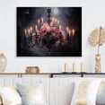 thumbnail image 2 of Designart "Chandelier Shadows II" Chandelier Metal Wall Decor, 2 of 5