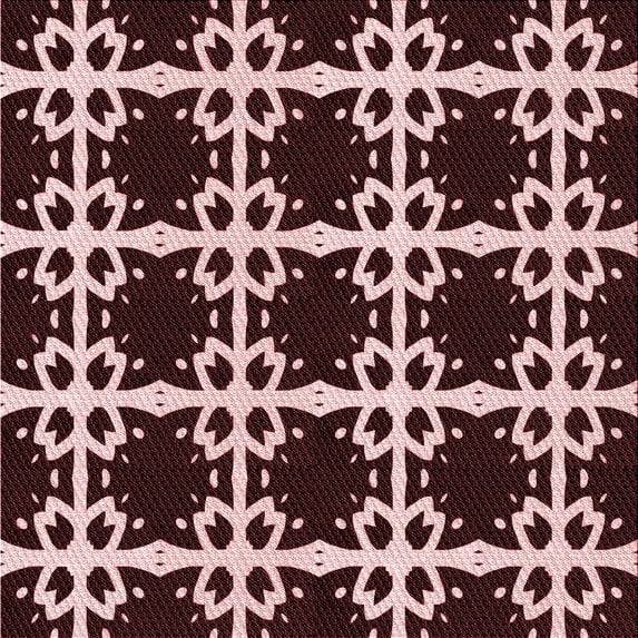 Ahgly Company Machine Washable Indoor Square Transitional Chocolate Brown Area Rugs, 8' Square