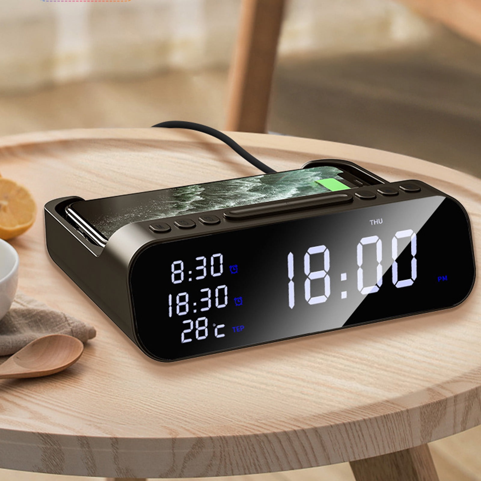 sruoe Alarm Clock, Digital Clocks, Clock Alarm Bedside, Clock Alarm Radio, Clock Alarm Digitalalarm, Mirror Digital Clock, Heavy Sleepers Alarm Clock, Plastic