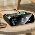 thumbnail image 3 of sruoe Alarm Clock, Digital Clocks, Clock Alarm Bedside, Clock Alarm Radio, Clock Alarm Digitalalarm, Mirror Digital Clock, Heavy Sleepers Alarm Clock, Plastic, 3 of 5