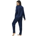 thumbnail image 4 of BlushBridesCo. Satin Pajamas Women's Long Sleeve Sleepwear Soft Silk Button Down Loungewear Pjs Pants Set XS-XXXL, 4 of 5