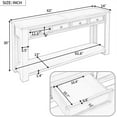 thumbnail image 3 of Console Table, Entryway Table with Storage Drawers and Bottom Shelf, Classic Accent Sofa Table, Console Tables with Solid Wood Frame and Legs for Entryway Bed Room Living Room Apartment,Antique White, 3 of 9
