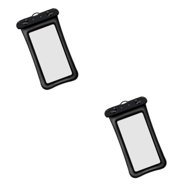 Guardoinrt Waterproof Phone Case Universal Safe Beach Travel Kayaking Canoeing Cellphone Dry Bag Protection Accessory Drying Pouch Black 2Set