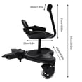 thumbnail image 4 of Miumaeov Adjustable Glider Board Baby Stroller Kid Board Buggy Board w/Seat Max Load 25kg, 4 of 12