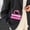Pink, variant on Cylinder Handbag Glossy Top-Handle Mini Crossbody Bag with Chain Strap, Elegant Evening Purse for Parties, Weddings, and Special Occasions