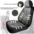 thumbnail image 3 of JIAMAOXIN Leather Car Seat Cover Custom Fit for Kia Niro 2017-2024 Faux Leather Car Seat Protector Compatible Airbag Vehicle Cushion Covers Front Rear Seat Full Set 5 Seats Black&Grey Waterproof, 3 of 5