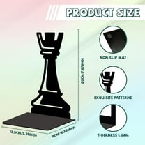 Metal Bookends for Shelves Modern Decorative Heavy Duty Study Book Support Stoppers for Office Desk Shelf Room 5.3"x4.3"x7.9" Cast Iron Simple Tall Bookends 1 Pair (Chess and Rook)