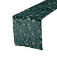 thumbnail image 2 of Honeplcked 13x71In Polyester Velvet Green Xmas Table Runner, Winter Seasonal Indoor Christmas Table Decorations, Embroidered Snowflake Table Runner for Xmas Party Home Holiday Kitchen Dining Room, 2 of 7