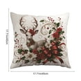 thumbnail image 5 of Under $5 Christmas Throw Pillow Covers Christmas Pillow Cover with Reindeer Print Pillowcase Holiday Decorations for Sofa Couch Livingroom Bed 18x18", 5 of 7