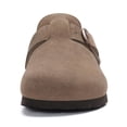 thumbnail image 4 of Comwarm Genuine Suede Clogs for Women, Memory Foam Cork Footbed Potato Slip on Leather Shoes, Mocha, 4 of 7