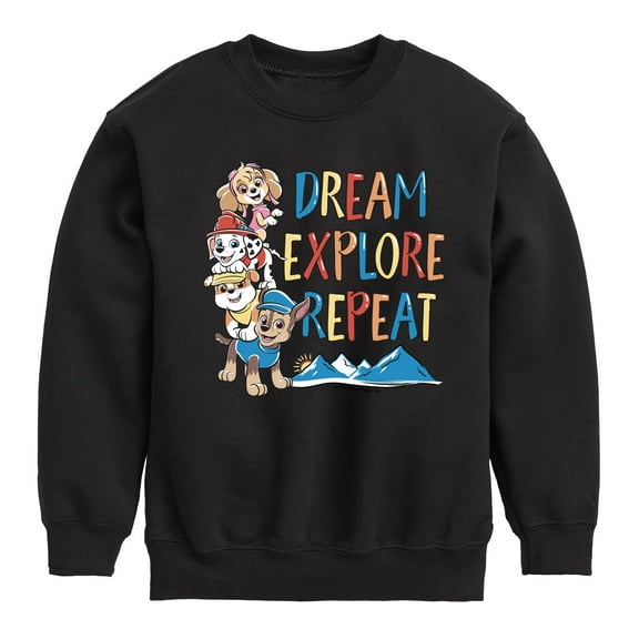 Paw Patrol - Dream, Explore, Repeat - Toddler And Youth Crewneck Fleece Sweatshirt