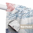 thumbnail image 2 of Blue Red Coastal Nautical Kitchen Window Curtains, Swag Curtains Valance for Bedroom Living Room Bathroom, Beach Sea Turtle Ocean Coral Starfish Rod Pocket Window Block Drapes 2 Panels 36"x63", 2 of 9