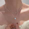 thumbnail image 5 of Collier Clavicle, Collier Pendentif Coeur 925 Argent Pendentif Coeur Pendentif Chaîne Compacte et Légère, 5 of 5
