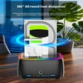 thumbnail image 2 of Dual Bay Hard Drive Station With USB3.0 5Gbps For 2.5 3.5 HDD SSD Enclosure Clone Card TF SD Offline Adapter Suitable For Data Storage And Transfer In Home Office Environments, 2 of 8