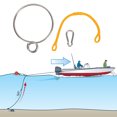 thumbnail image 3 of Stainless Steel Retrieval Ring, Wear Resistant 80LB Load Capacity Boat Retrieval Ring with Carabiner for Yacht, 3 of 7