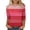 Pink, variant on Bxsruta Tops for Women, Printed Round Neck 3/4 Sleeve T-Shirt Lightweight Knit Pullover Top