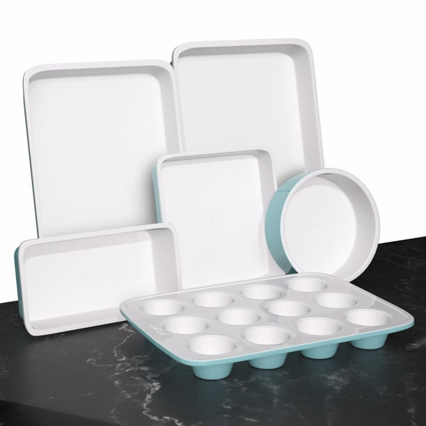 NutriChef NCBK6CT5.5 - Kitchen Oven Baking Pans - Deluxe Non-Stick Bake Tray Sheet Bakeware Set 