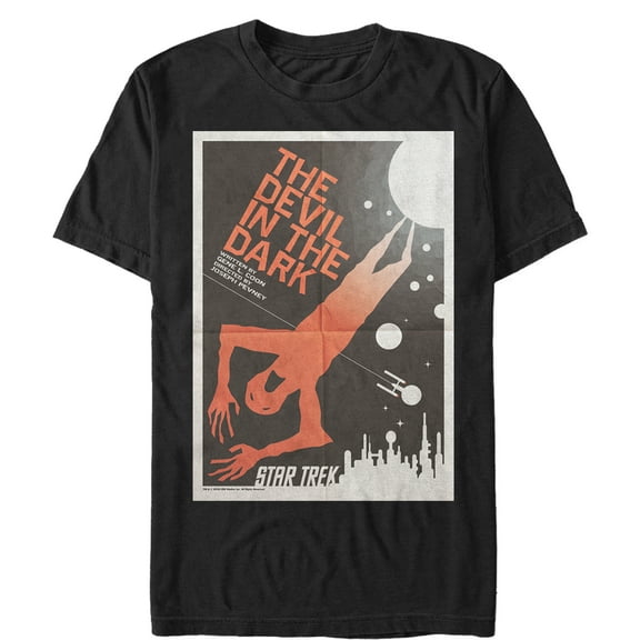 Men's Star Trek: The Original Series The Devil in the Dark Episode 25 Poster  Graphic Tee Black 3X Large