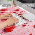 thumbnail image 5 of Large Mouse Pad, Cute Pink Desk Mat for Desktop, Women Girls Waterproof Desk Mouse Pad, Love Cat Computer PC Laptop Protector Writing Pads for School Office Home 31.5" x 15.7", 5 of 15