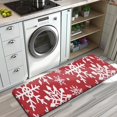 thumbnail image 3 of Red Christmas Snowflake Pattern Kitchen Rug Mat,Kitchen Runner Rugs Non Skid Washable,Decorative Kitchen Floor Mats for Kitchen,Sink,Laundry,17"x47.2", 3 of 7