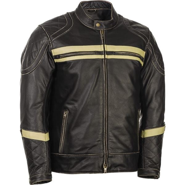 Photo 1 of Highway 21 Motordrome Leather Jacket - Black, All Sizes
larg