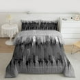 thumbnail image 2 of jejeloiu Gray Batik Bedding Comforter Set,Modern Abstract Art Twin Comforter Sets,Minimalism Graffiti Bedding Set For Teens,Breathable Home Decor Reversible,2-Piece, 2 of 8