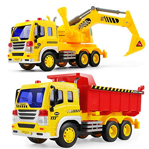Kids Toys Construction Set Super Friction Power Dump Truck w/ Signs 