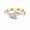 Yellow Gold, variant on Sparkling Round Brilliant Cut Moissanite Diamond Ring for Women, Prong Setting 18K Gold Plated Silver Engagement promise Ring for Her