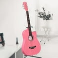 thumbnail image 5 of ADM 38'' Acoustic Cutaway Guitar for Kids Beginner Kit with Free Lessons, Pink, 5 of 6