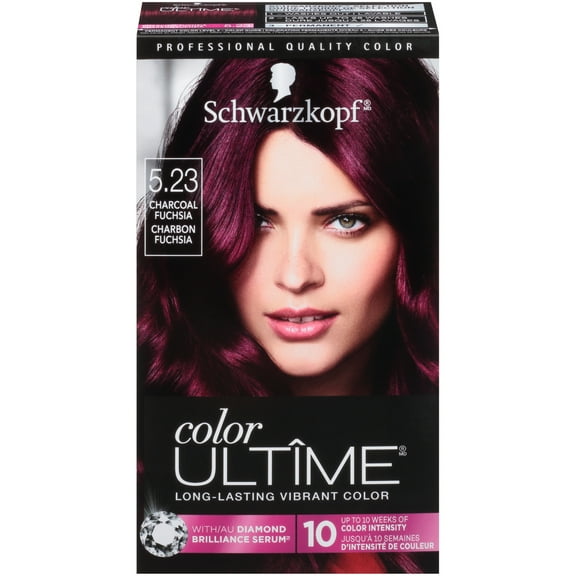 Schwarzkopf Color Ultime Permanent Hair Color Creme Kit, 5.23 Charcoal Fuchsia, 1 Use