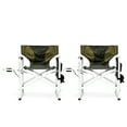 thumbnail image 3 of 2-piece Padded Folding Outdoor Chair with Side Table and Storage Pockets,Lightweight Oversized Directors Chair for indoor, Outdoor Camping, Picnics and Fishing,, 3 of 10