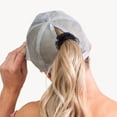 thumbnail image 3 of CC Navy Watercolor Messy Bun Trucker Cap, 3 of 6