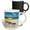 Multicolor, variant on 3drose, Umbrellas on Grace Bay Beach, Turks and Caicos Islands, Caribbean, 11oz Two-tone Red Mug