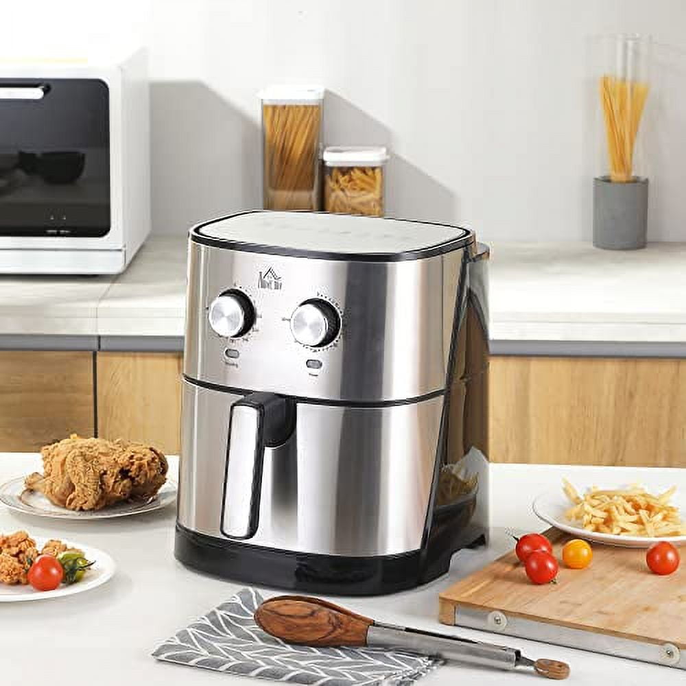 HOMCOM Air Fryer 1700W 6.9 Quart Air Fryers Oven with 360A Air Circulation Adjustable Temperature Timer and Nonstick Basket for Oil Less or Low Fat Cooking Walmart
