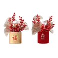 thumbnail image 1 of 2x Canasta de flores de Año Nuevo Adorno de árbol de frutos rojos Centro de mesa Ramo Estilo B, 1 of 7