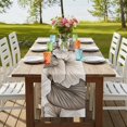 thumbnail image 4 of Modern Flower 36 Inch Table Runner, Abstract Minimalist Botanical Floral Farmhouse Dresser Scarf Cotton & Linen Tablerunner for Dining/Kitchen Island/Holiday Party Décor Small 13" x 36", 4 of 9