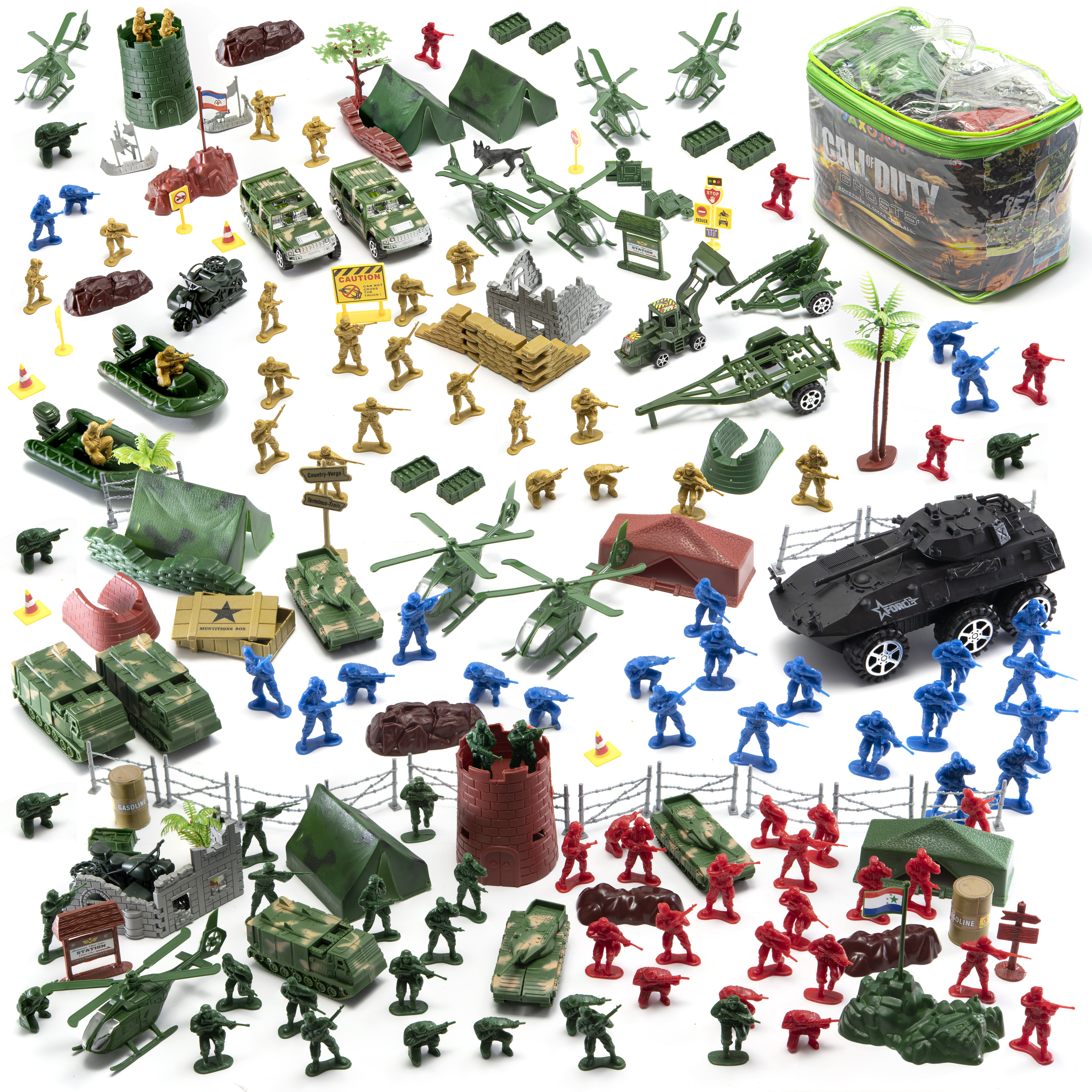 200pcs Mini Plastic Army Men Figures Soldiers Toy for Army Base Playset 