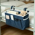thumbnail image 5 of Ouuluon Bedside Caddy Organizer, Thick Tool-Free Dorm Bedside Caddy, 15x8in Blue Storage Bag with Water Bottle Holders for Dorm Bunk Beds Bedroom, 5 of 7