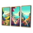 thumbnail image 3 of Designart "Coastal Drive by the Seaside III" Modern Landscape Beach Framed Wall Art Set Of 3 - Blue Modern Beach Frame Gallery Wall Set For Home Decor, 3 of 7