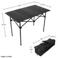 thumbnail image 2 of Wakeman Outdoors Camping Table with Storage Shelf and Carrying Bag, Black, 2 of 6