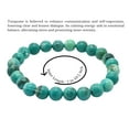 thumbnail image 3 of Stabilized Turquoise Bracelet - 8mm Beaded Stretch Bracelet and Healing Stones, 3 of 5