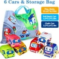 thumbnail image 7 of Mire&Mire 6 Pcs Soft Car Toys for 1 Year Old Boy Girl with Playmat Storage Bag - Infant Baby Toys, 7 of 7