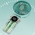 thumbnail image 3 of Naiovety Mini ventilador Ventilador recargable portátil Pantalla digital inteligente Funcionamiento suave 2. Inteligente Electrodomésticos Azur 1200M, 3 of 6