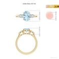 thumbnail image 5 of ANGARA Natural 1.5 ct Aquamarine and Diamond Three Stone Engagement Ring in 14K Yellow Gold for Women (Size-9x7mm) | March Birthstone, Anniversary, Jewelry Gift for Women | Natural Aquamarine Ring, 5 of 10