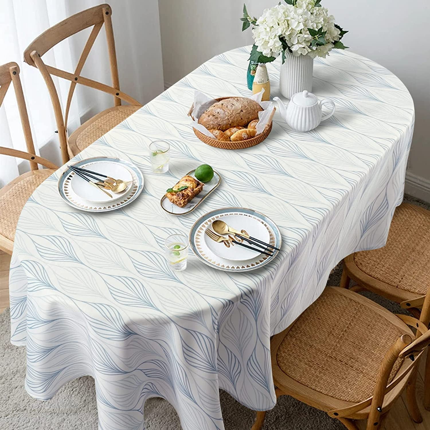 Azxsdrf Oval Tablecloth for Oval Table Waterproof Table Cloths for