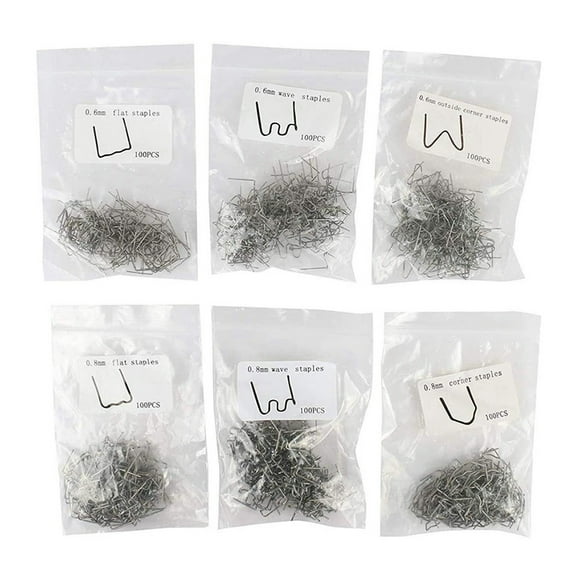 Juego de Grapas para ReparacióN Parachoques, Soldadura en Caliente, Grapadora Clip PláStico Parachoques Soldadura, 600 Uds.