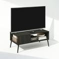 thumbnail image 5 of Furinno Claude Mid Century Style TV Stand for TV up to 40 with Wood Legs, Espresso, 5 of 6
